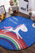 Kids Animal Area Rug Multicolor Cotton Carpet Stain-Proof Pet Friendly Rug for Child Bedroom