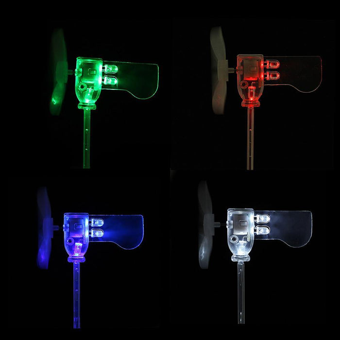 Red Green White Blue Vertical DIY Small Dc Motor LED Windmill Turbines Wind Generator Model