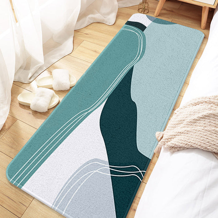 Aesthetic Multicolor Colorblock Rug Polyester Modernism Indoor Rug Pet Friendly Washable Anti-Slip Carpet for Decoration