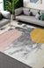 Industrial Style Rug with Colorful Cement Pattern Indoor Pet Friendly Polyester Area Rug