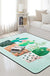 Kids Child's Room Rug in Pink and Green Botanical Cactus Print Rug Polyester Stain-Resistant Area Rug