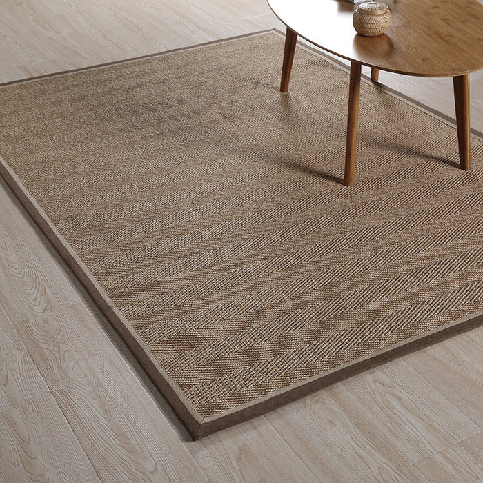 Stylish Rural Rug Brown Plain Rug Pet Friendly Washable Non-Slip Area Rug for Living Room