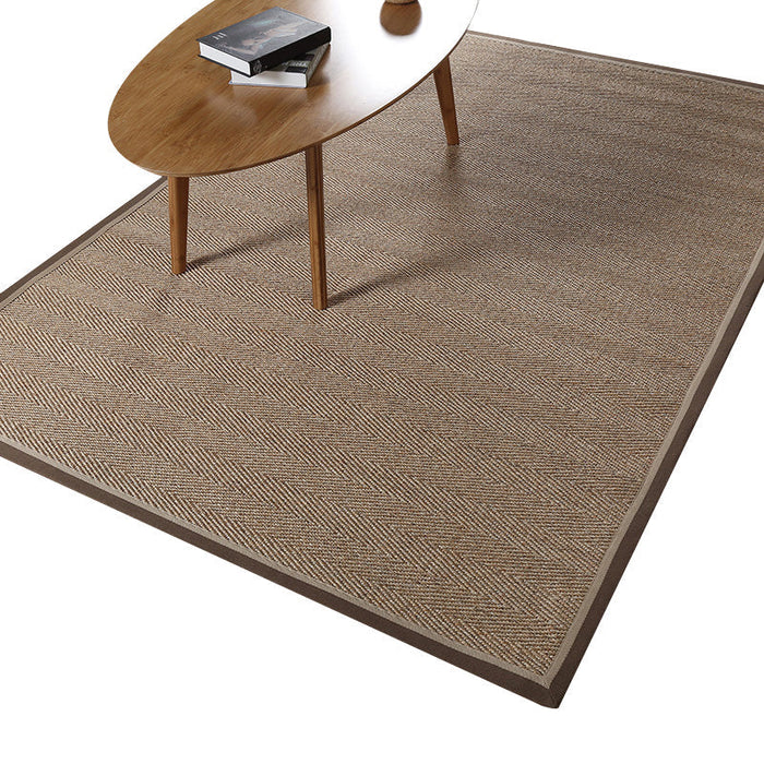 Stylish Rural Rug Brown Plain Rug Pet Friendly Washable Non-Slip Area Rug for Living Room