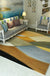 Minimalist Novelty Rug Colorful Stripe Color Block Print Area Rug Polyester Washable Carpet for Living Room