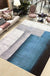 Novelty Colorblock Print Rug in Grey and Blue Polyester Carpet Washable Area Rug for Home Decoration