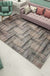 Novelty Living Room Rug in Brown Rectangle Print Rug Polyester Washable Area Rug