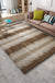 Modern Living Room Rug in Brown Abstract Triangle Circle Stripe Pattern Rug Polyester Washable Area Rug