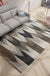 Modern Living Room Rug in Brown Abstract Triangle Circle Stripe Pattern Rug Polyester Washable Area Rug