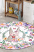 Cute Kids Rug Multicolor Rabbit and Fish Pattern Rug Pet Friendly Anti-Slip Machine Washable Area Rug for Decoration