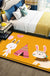 Cute Multicolor Kids Rug Polyester Animal Pattern Rug Washable Pet Friendly Non-Slip Carpet for Nursery