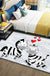 Cute Multicolor Kids Rug Polyester Animal Pattern Rug Washable Pet Friendly Non-Slip Carpet for Nursery