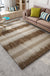 Brown Bedroom Rug Novelty Circle Triangle Stripe Pattern Area Rug Polyester Washable Carpet