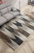 Brown Bedroom Rug Novelty Circle Triangle Stripe Pattern Area Rug Polyester Washable Carpet