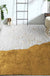 Novelty Home Decoration Rug in Gold Color Block Print Area Rug Polyester Washable Carpet