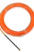 Cable Push Puller Reel Conduit Nylon Snake Fish Tape Wire Orange 4mm 15m