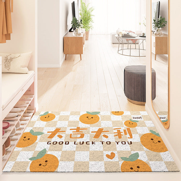 Feblilac Lucky Orange PVC Coil Door Mat