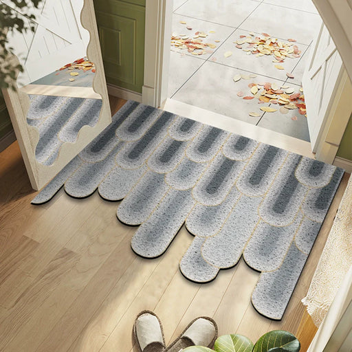 Feblilac Irregular Gradient Many Doors PVC Coil Door Mat