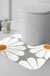 Feblilac Daisy Flower Tufted Bath Mat Set