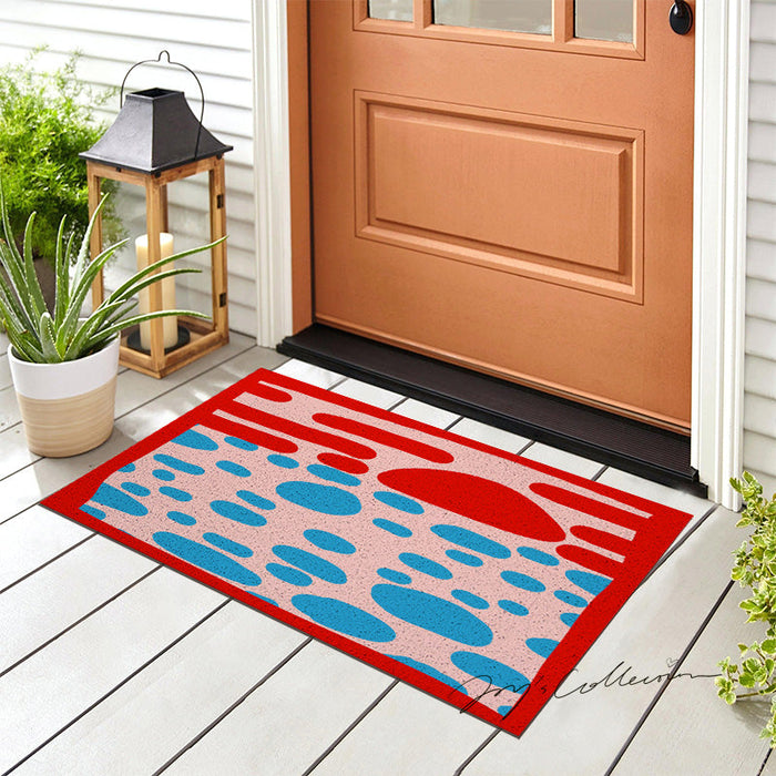 Feblilac Pink Sky and Sea PVC Coil Door Mat