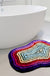 Feblilac Irregular Rainbow Tufted Bath Mat