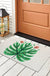 Feblilac Color Dot Green Monstera PVC Coil Door Mat