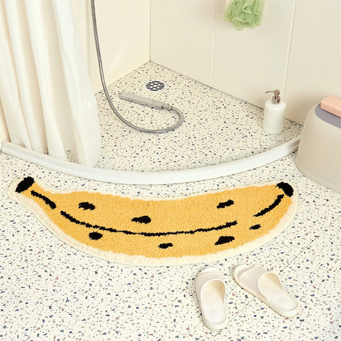 Febliac Yellow Banana Bath Mat Bath Rug Door Mat