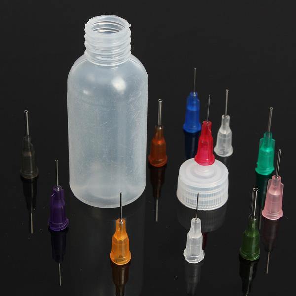 DANIU 50ml Needle Dispenser Bottle for Rosin Solder Flux Paste + 11 Needles