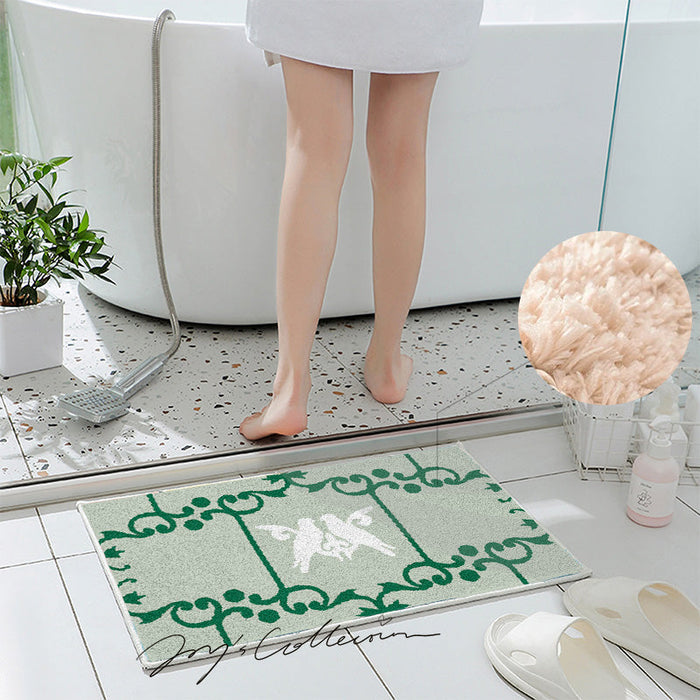 Feblilac Baroque Pigeon Tufted Bath Mat