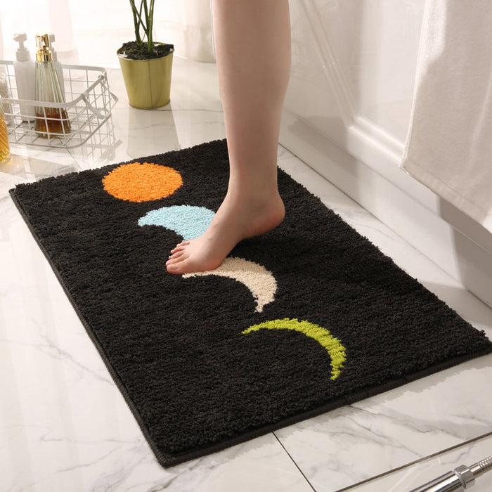 Feblilac  Black Moon Phase Bath Mat