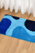 Feblilac Abstract Blue Wave Ocean Tufted Bath Mat