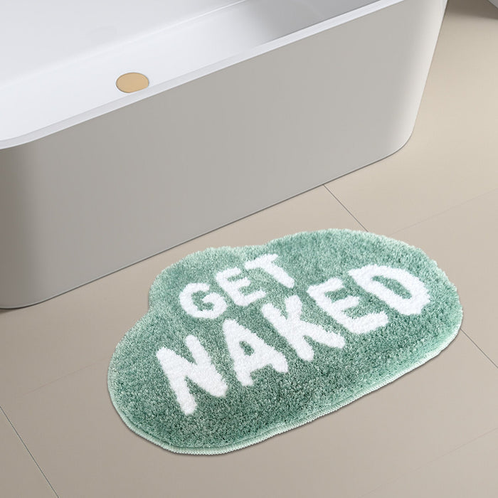 Feblilac White GET Naked Clouds Tufted Bath Mat