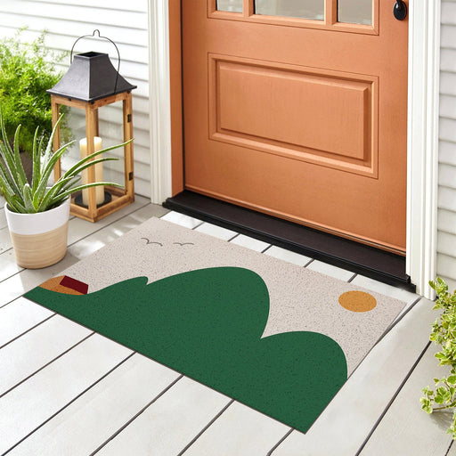 Feblilac Fields Hhills and Wild Geese PVC Coil Door Mat