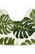 Feblilac U-Shape Green Leaves Toilet Mat, Monstera Leaf Bath Mat