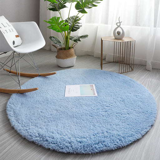 Feblilac Round Solid Thickened Tufted Living Room Carpet, Area mat, Bathmat