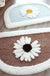 Semicircle Daisy Bathroom Mat