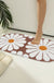 Feblilac Oval Colorful Daisy Tufted Bath Mat