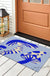 Feblilac Light Blue Mushroom PVC Coil Door Mat