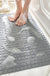 Feblilac TPE Grey/Khaki/White Checkboard Drain Holes and Suction Cups Antiskid Tub Rug, Bathtub Mats