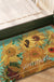 Feblilac Rectangular Sunflowers Oil Painting Diatomaceous Earth Bathmat