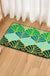 Feblilac Golden and Green Ginkgo Leaf Tufted Bath Mat