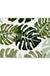 Feblilac U-Shape Green Leaves Toilet Mat, Monstera Leaf Bath Mat