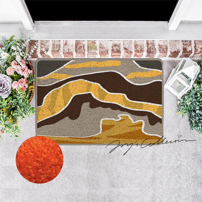 Feblilac Brown The Mountains Nylon Door Mat