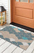 Feblilac Yellow and Blue Waves PVC Coil Door Mat