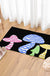 Feblilac Black Background Color Mushroom Tufted Bath Mat