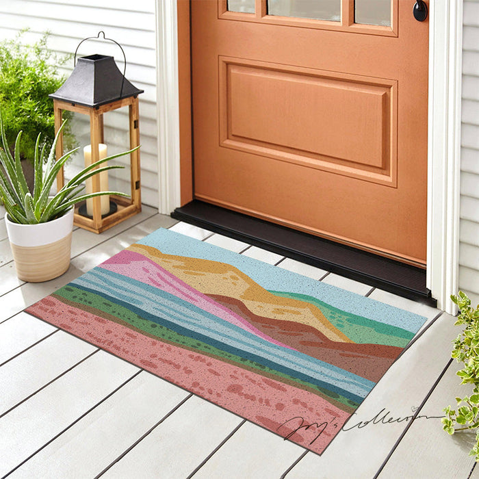 Feblilac Pink Mountains PVC Coil Door Mat