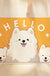 Feblilac Cute Samoyed Family PVC Coil Door Mat