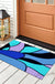 Feblilac Colorful Abstract Sea Geometric PVC Coil Door Mat