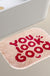 Feblilac Pink You Look Good Smiley Face Tufted Bath Mat
