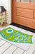 Feblilac Teal Japanese Koi PVC Coil Door Mat