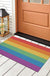 Feblilac Rainbow Colors LGBT Flag PVC Coil Door Mat